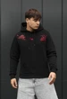 Мужской свитер стаф черный с логотипом волна на флисе утепленный Staff black logo wave fleece M (404255) - изображение 1