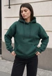 Женский худи стаф темно-зеленый оверсайз на флисе Staff lav dark green oversize fleece L (404166) - изображение 1