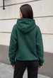 Женский худи стаф темно-зеленый оверсайз на флисе Staff lav dark green oversize fleece L (404166) - изображение 2