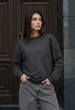 Свитшот женский стаф серый оверсайз на флисе спортивная кофта Staff zy graphite oversize fleece XS (403309) - изображение 1