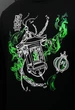 Мужской худи стаф черный с неоновым принтом дракона на флисе Staff black neon dragon fleece S (404175) - изображение 4
