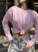 Жіночий лонгслів рожевий однотонний кофта базова ELLE Oversize (404408) - зображення 5