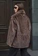 Жіноча Шуба Стаф Коричнева Штучна Шкіра Елегантна Staff Pu Brown XS (404394) - зображення 2