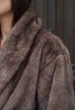 Жіноча Шуба Стаф Коричнева Штучна Шкіра Елегантна Staff Pu Brown XS (404394) - зображення 5