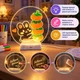 3D LED-ночник, круглая доска для рисования и заметок 20см с подсветкой, маркерами и USB питанием - изображение 3