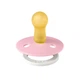 Соска пустушка BIBS 0-6 m Pacifier Colour Latex Size 1 Baby Pink GLOW - изображение 1