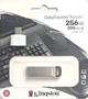 Флеш-накопитель Kingston DataTraveler Kyson 256GB USB 3.2 Gen 1 + переходник type C - изображение 2