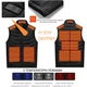 Терможилет з підігрівом "Eco-obigriv Multi-size-11" з регулюванням об'єму, 11 зон обігріву, 3 режими регулювання температури, розмір S-M - зображення 1