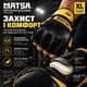 Рукавиці для MMA та бойового самбо Matsa XL, натуральна шкіра, чорні з жовтим 2011-XL-G - зображення 7