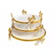 Этажерка для десертов и фруктов керамическая трехъярусная Royal Grace 29*6 см / Сервировочная подставка для десертов (RG_SJ1004M) - изображение 2