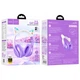 Беспроводные Bluetooth наушники HOCO W42 Cat Ears с кошачьими ушками, LED-подсветкой, TF AUX до 10 ч Фиолетовые с белым - изображение 10