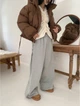 UNISEX oversize штани з декоративною шнурівкою збоку / Чорний 42-50 / BASED 0227521 - зображення 4