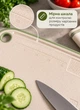 Кухонная разделочная доска двухсторонняя пластиковая с мерной шкалой 37.5х26 см толщина 8 мм антискользящая доска для кухни универсальная для кухни мяса рыбы овощей - изображение 3
