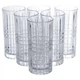 Набір стаканів Geometric Glass 6 штук 300 мл з рельєфним візерунком (HP-17-3) - изображение 1