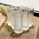 Набір стаканів Geometric Glass 6 штук 300 мл з рельєфним візерунком (HP-17-3) - изображение 2