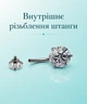 Пирсинг для пупка навела "Два чистых бриллианта" Гипоаллергенная медицинская сталь цвет серебро Сережка форма "Банан" с цирконами (16055) - изображение 8