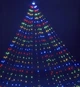 Гирлянда Конский хвост разноцветная 400 LED 20 линий по 2 м зеленая проволка на елку нить роса на батарейках + USB - изображение 2