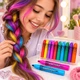Мелки для волос Hair Chalk, набор 12 цветов (Временная краска для волос) - изображение 2