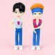 Набор фигурок Кейпоп Хантрикс Охотники на Демонов коллекционные фигурки K-Pop Demon Hunters 6 шт по 10 см высотой в коробке - изображение 5