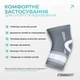 Бандаж на колено EasyFit размер M серый с силиконовым кольцом и фиксирующей лентой - изображение 5