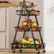 Трехуровневая Корзинка-Тележка на колесиках (Multi-function mobile cart 3-layer) - изображение 2