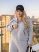 Женский утепленный спортивный костюм на флисе серый 42-44 - изображение 6