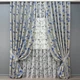 Комплект штор VR-Textil Лен Прованс 100х270 2шт и Тюль 300х270 2078ш-1681т Светло-серый с синим и белым 71-207/1 - изображение 1