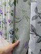 Комплект штор VR-Textil Льон Прованс 100х270 2шт і Тюль 400х270 2084ш-1681т Світло-сірий з фіолетовим та білим 71-208/2 - зображення 5