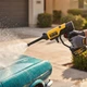Аккумуляторная мойка высокого давления DeWalt DCPW650B 36 В 6 А·ч 30 бар мини мойка для авто беспроводной аппарат высокого давления портативная автомойка с 2 АКБ пеногенератором для машины плитки фасада сада - изображение 2