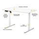Комп'ютерний стіл Mealux PowerDesk Lite White з електрорегулюванням висоти (EVO-201 Lite W/W) - изображение 2