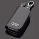 Ключница автомобильная для Audi A4 A5 Q3 A6 TT Q5 Q7 S6 S8 RS4 RS3 чёрная PU кожа защитный чехол ключей на молнии с брелоком металлической пряжкой футляр сумка 9.5х5.5х2.5 см - изображение 9