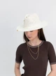 Капелюх федора із золотим подвійним ланцюгом D.Hats білий - зображення 5