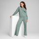 Худі жіноче ESS ELEVATED Comfort Rib Hoodie Women 68502330 s, зелений - изображение 5