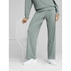 Брюки жіночі Puma Ess Elevated High-Waist Straight Leg Rib Pant 68502530 l, зелений - зображення 1