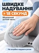 Надувная подушка для путешествий под голову для шеи подголовник в дорогу со встроенным ручным насосом, серая - изображение 3