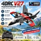 Радиоуправляемый самолет 4DRC V27 Red с камерой 1080P Wi-Fi, удержанием высоты, 360° трюками, подсветкой, до 100 м, до 15 минут полета - изображение 1