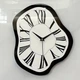 Часы настенные дизайнерские Melting Wall Clock, римские цифры, 36х30 см, чёрно-белые - изображение 1