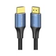 Кабель мультимедійний HDMI M to HDMI M 3.0m 8K60Hz cotton braided blue Vention (ALGLI) - зображення 3