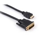 Кабель мультимедийный HDMI M to DVI M 3.0m 24+1pin Vinga (VCPHDMIDVI3) - изображение 1