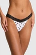 Трусики стринг Victoria's Secret 5(XL) Черно-белый (156514) - изображение 1