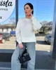 Свитер женский вязаный базовый молочный 42-52 с1524.5018 - изображение 1