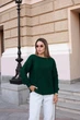 Свитер женский вязаный изумрудный 44-62 с1524.5088 - изображение 4