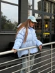 Пуховик женский тёплый голубой 42-48 р5041.м510 - изображение 2