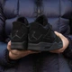 Чоловічі кросівки зимові Retro 4 Fur Black Cat чорні 43 - зображення 7