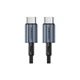 Дата кабель USB-C to USB-C 1.2m 60W braided black Choetech (XCC-1014) - изображение 1