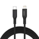 Дата кабель USB-C to Lightning 1.8m MFi PD20W braided black Choetech (XCL-1021-BK) - зображення 1