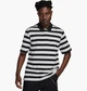 Футболка чоловіча Nike M Nk Club Stripe M Чорно-білий FN3896-010 - зображення 1