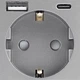 Стеклянная розетка с USB + Type-C 1DAL | Серый 2 гнезда (G157D-STUTCX2.GR) - изображение 2