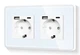 Стеклянная розетка с USB + Type-C 1DAL | Белый 2 гнезда (G157D-STUTCX2.WT) - изображение 1
