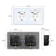 Стеклянная розетка с USB + Type-C 1DAL | Белый 2 гнезда (G157D-STUTCX2.WT) - изображение 4